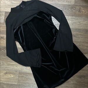 Elegant Black Velvet Dress